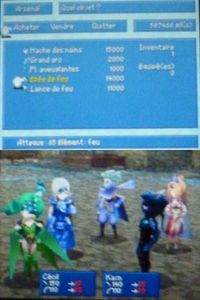 une photo d'Ã©cran de Final Fantasy 4 DS sur Nintendo DS